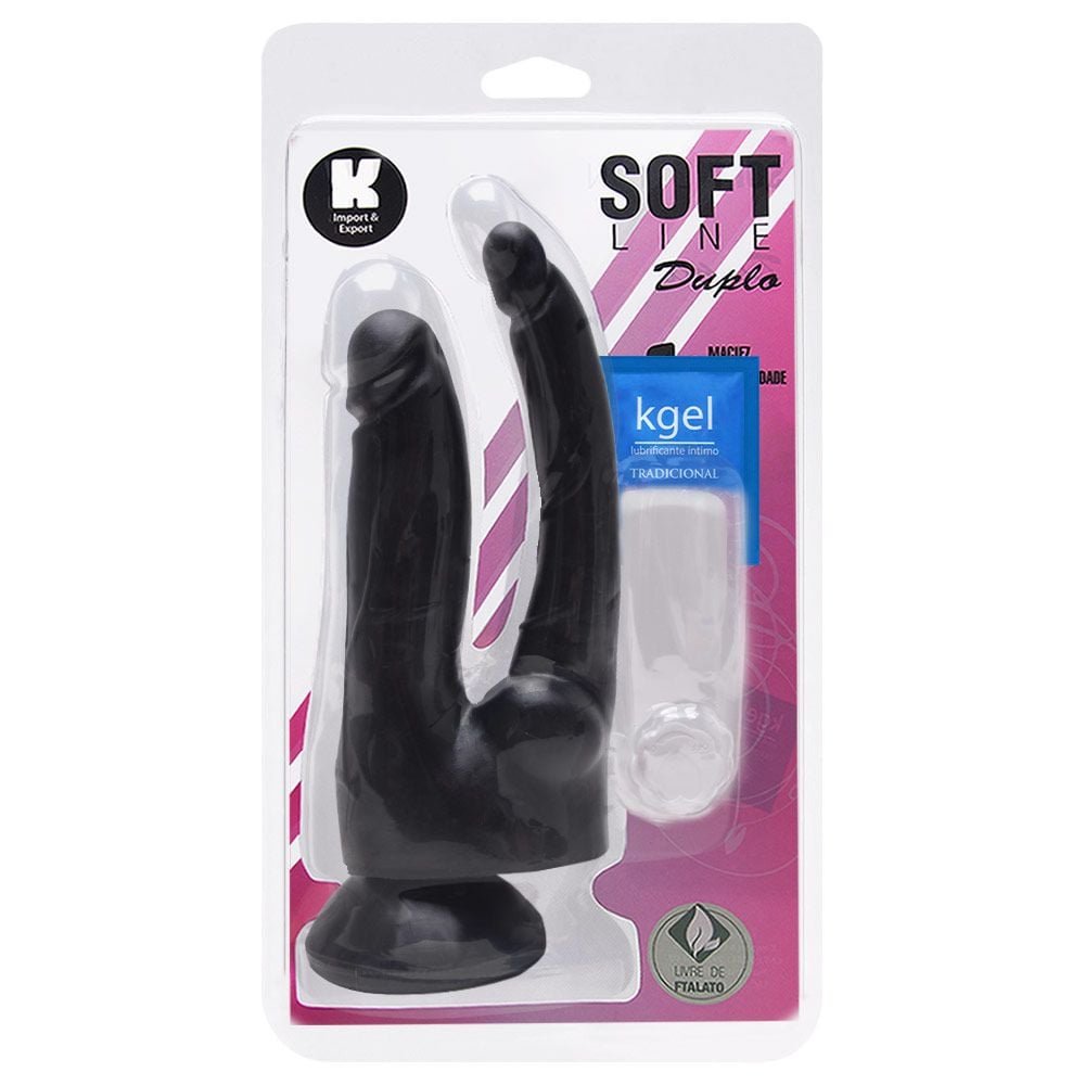 Pênis Vibrador Duplo Controle Externo 17cm Kgel