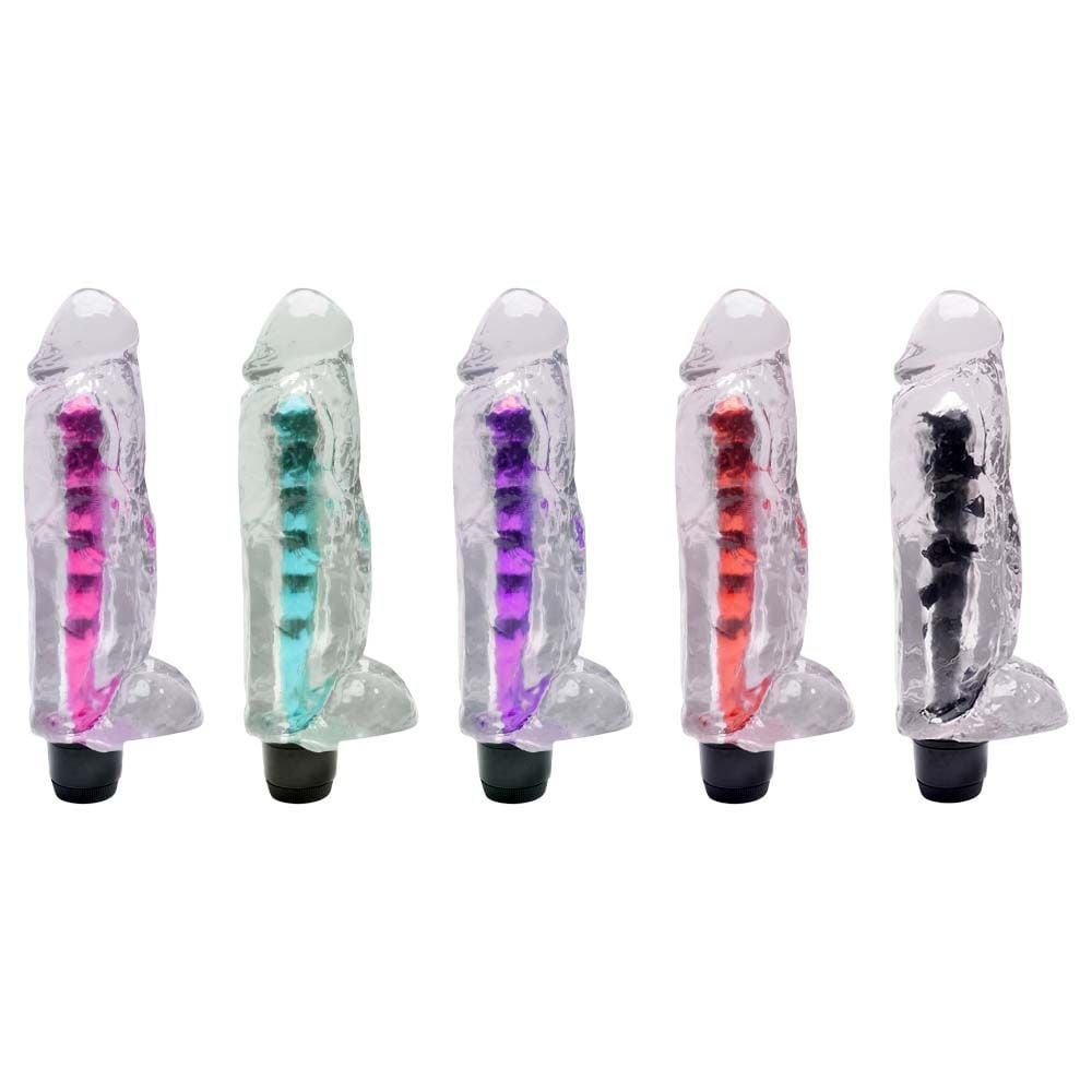 Pênis Vibrador Jelly 18,5 X 4,5cm Multivelocidade Kgel