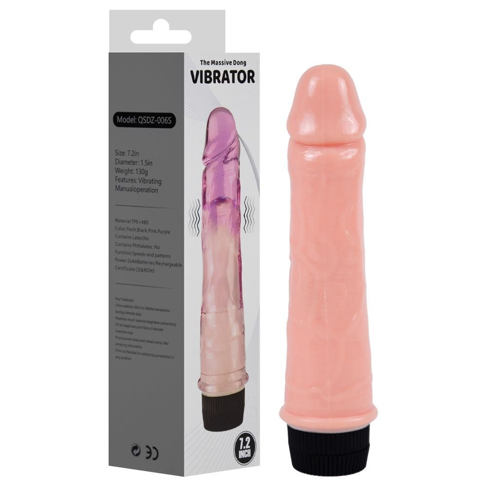 Pênis Vibrador Massive Dong 18,5 X 4cm Youvibe Vipmix