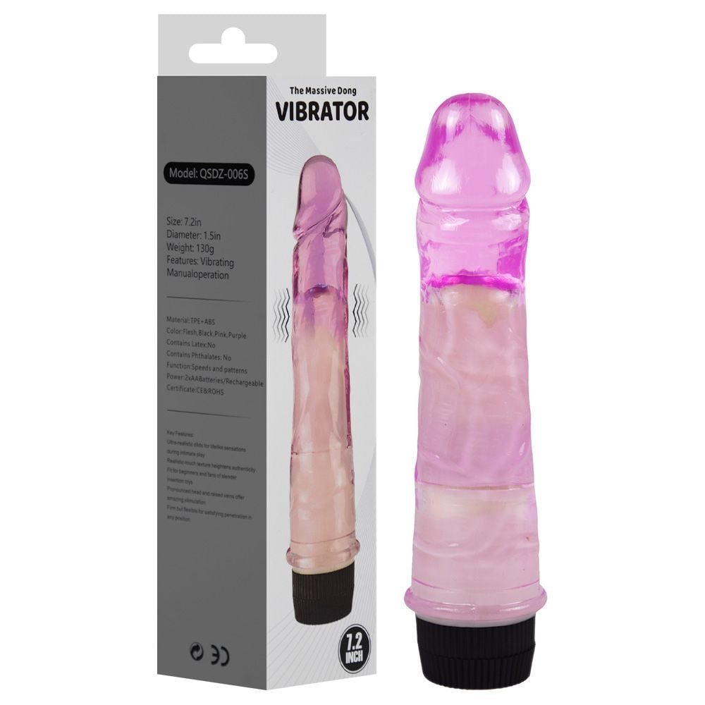 Pênis Vibrador Massive Dong 18,5 X 4cm Youvibe Vipmix