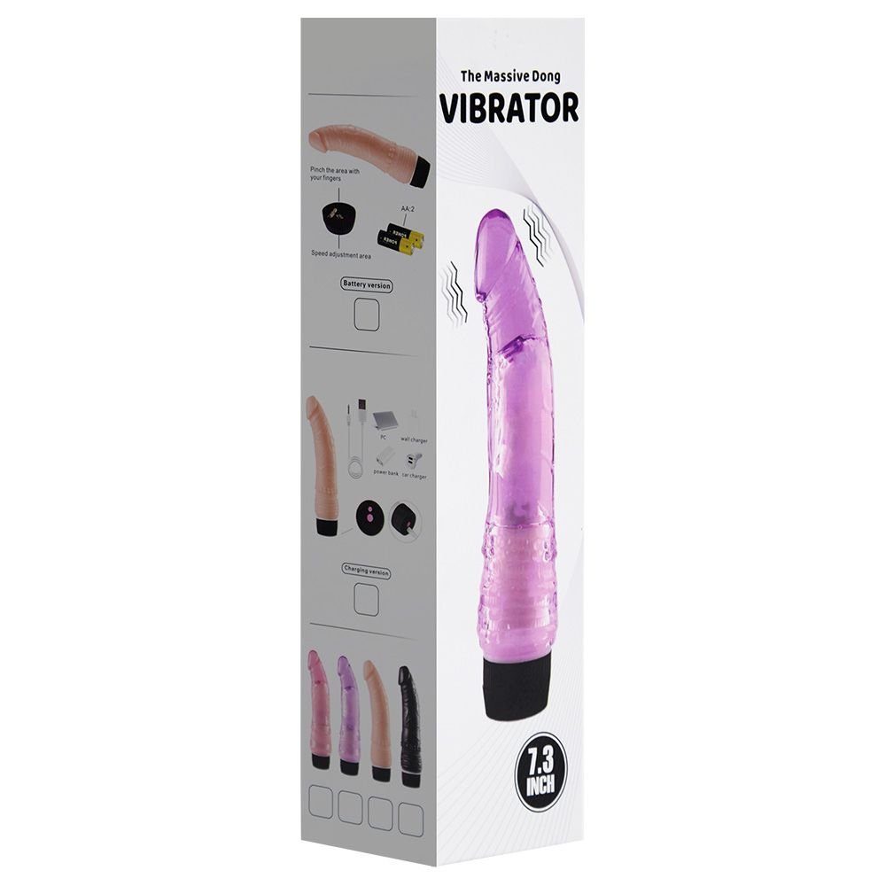 Pênis Vibrador Massive Dong 19 X 4,3cm Youvibe Vipmix