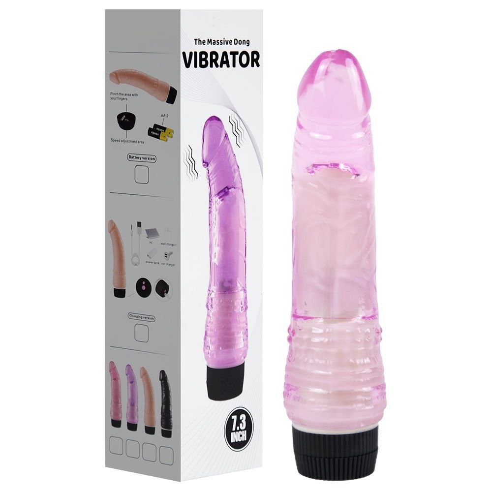 Pênis Vibrador Massive Dong 19 X 4,3cm Youvibe Vipmix