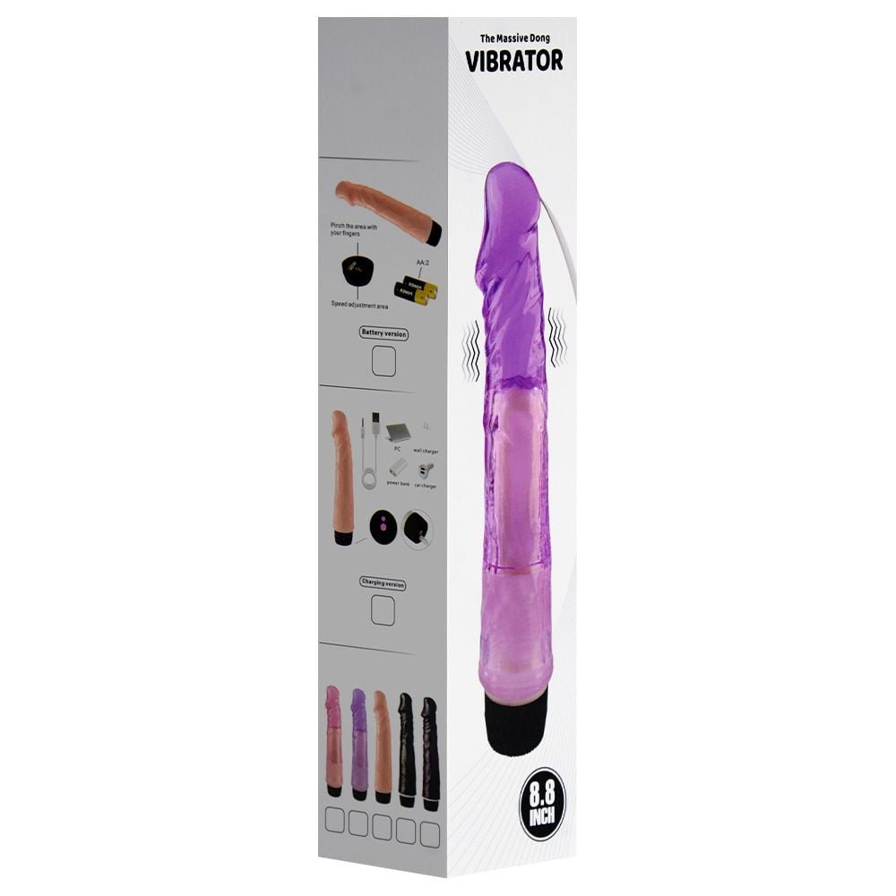 Pênis Vibrador Massive Dong 22,5 X 4,3cm Youvibe Vipmix