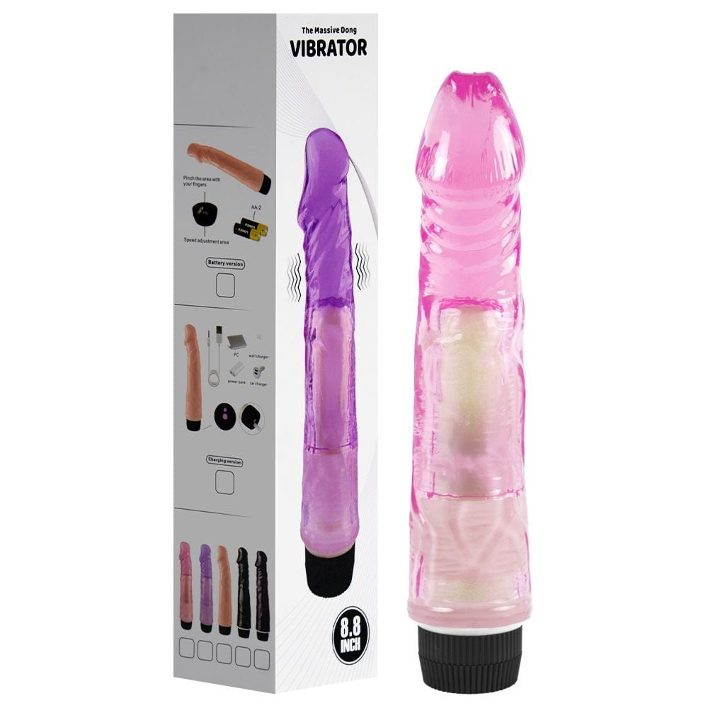 Pênis Vibrador Massive Dong 22,5 X 4,3cm Youvibe Vipmix