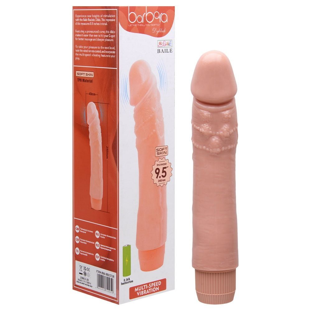 Pênis Vibrador Multivelocidade Barbara 24 X 3,3cm Vipmix
