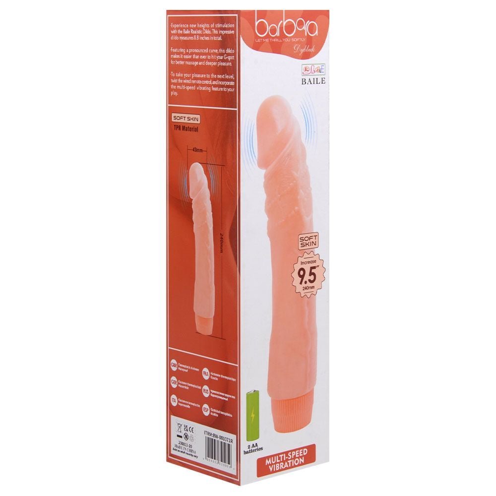 Pênis Vibrador Multivelocidade Barbara 24 X 3,3cm Vipmix