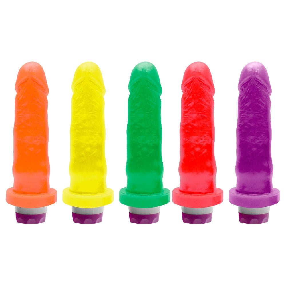 Pênis Vibrador Multivelocidade Colors 15,5 X 3,7cm Kgel