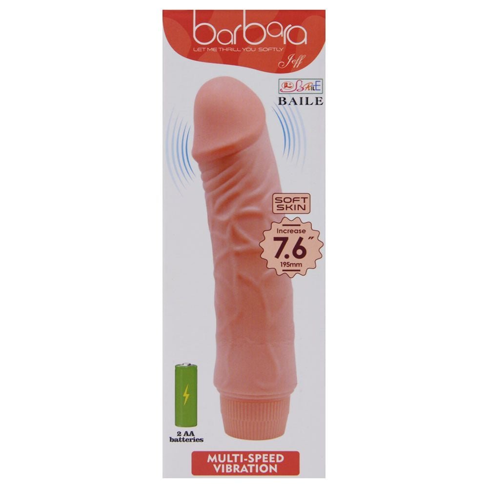 Pênis Vibrador Silicone 19,5 X 4cm Barbara Vipmix