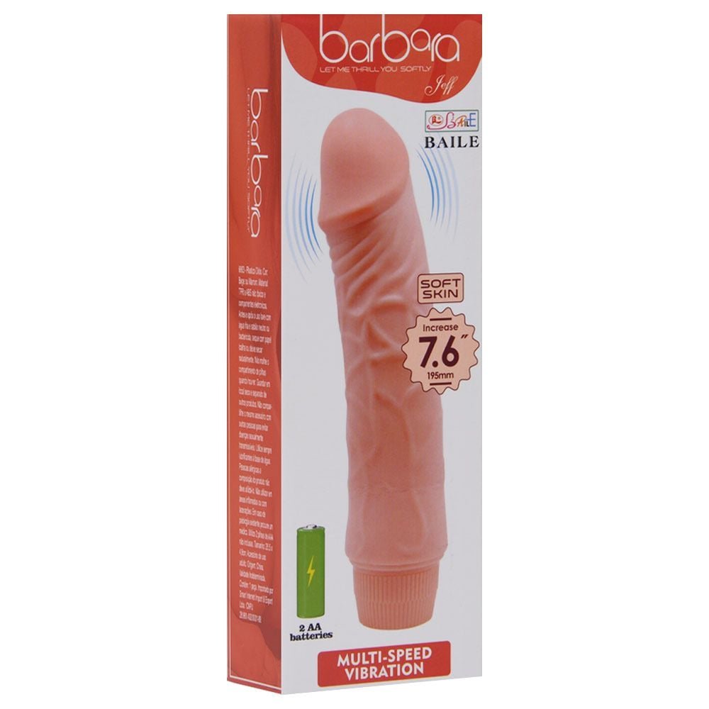 Pênis Vibrador Silicone 19,5 X 4cm Barbara Vipmix