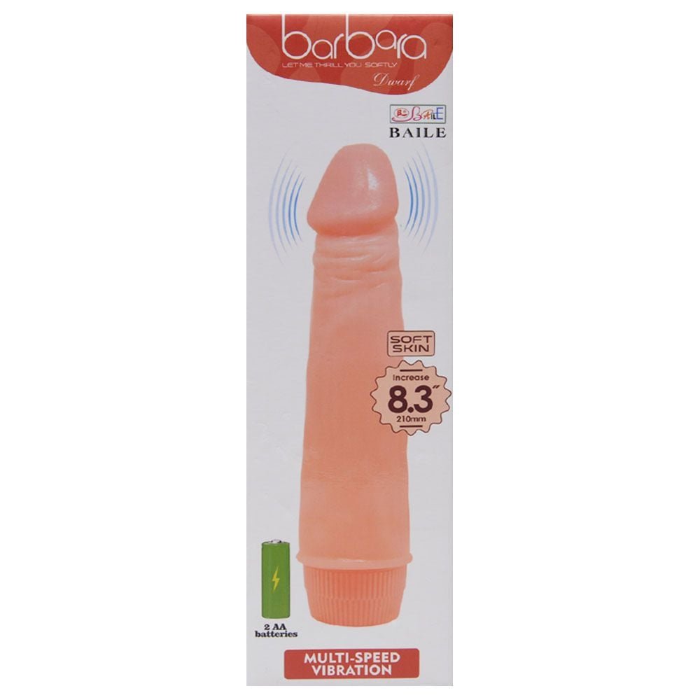 Pênis Vibrador Silicone 21,5 X 4cm Barbara Sexy Import