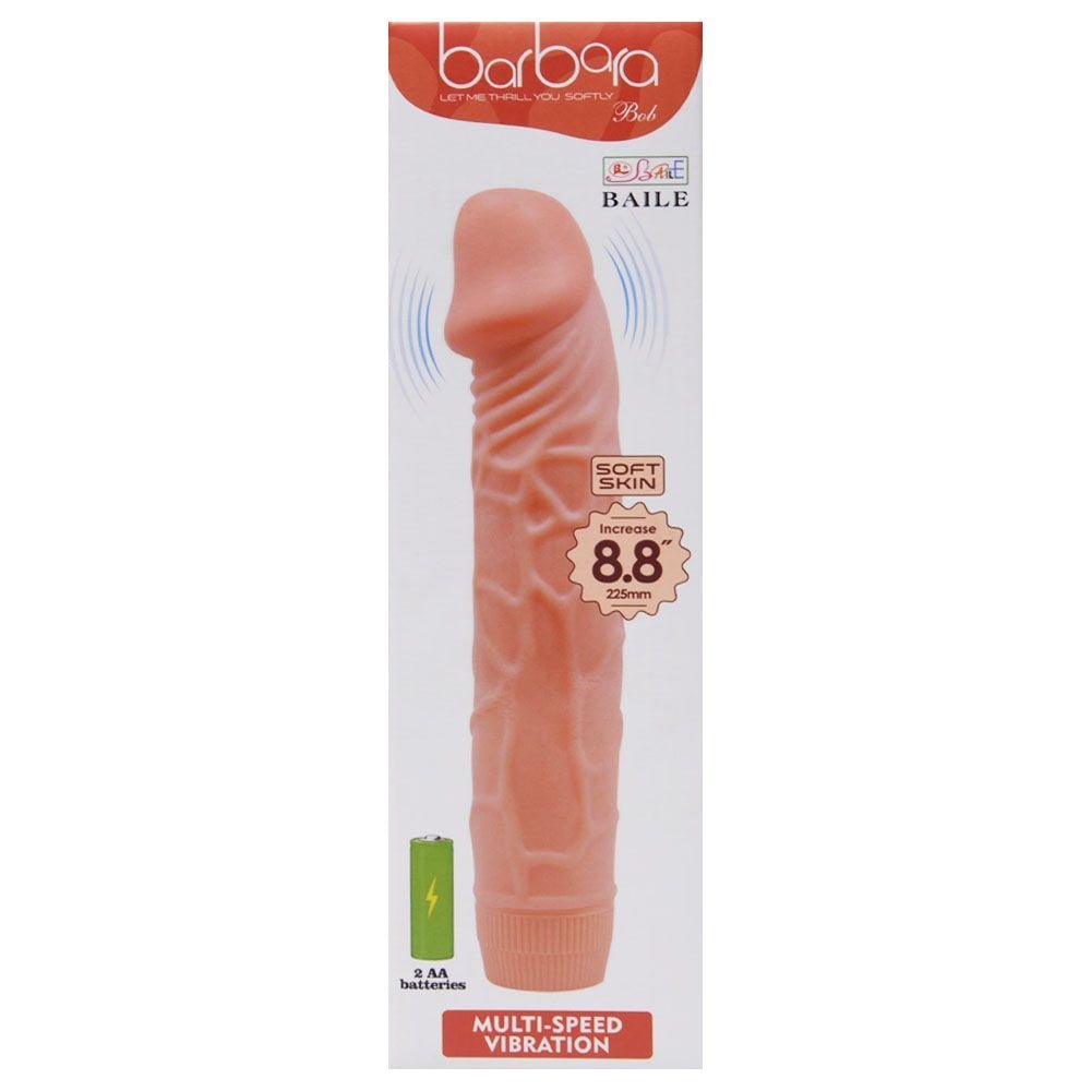 Pênis Vibrador Silicone 22,5 X 4,5cm Barbara Vipmix