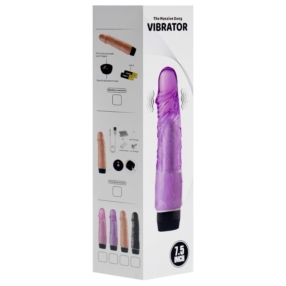 Pênis Vibrator Massive Dong 18,5 X 4cm Youvibe Vipmix