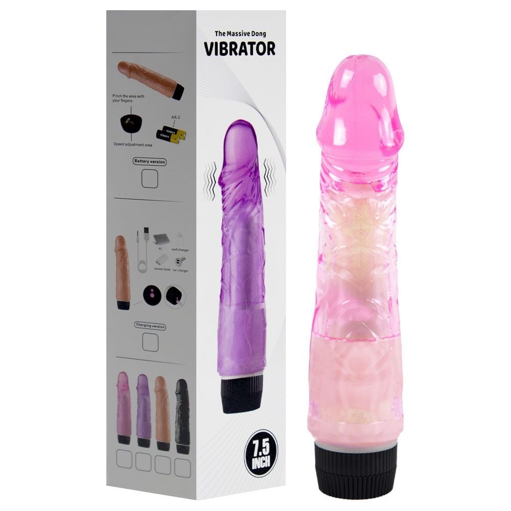 Pênis Vibrator Massive Dong 18,5 X 4cm Youvibe Vipmix