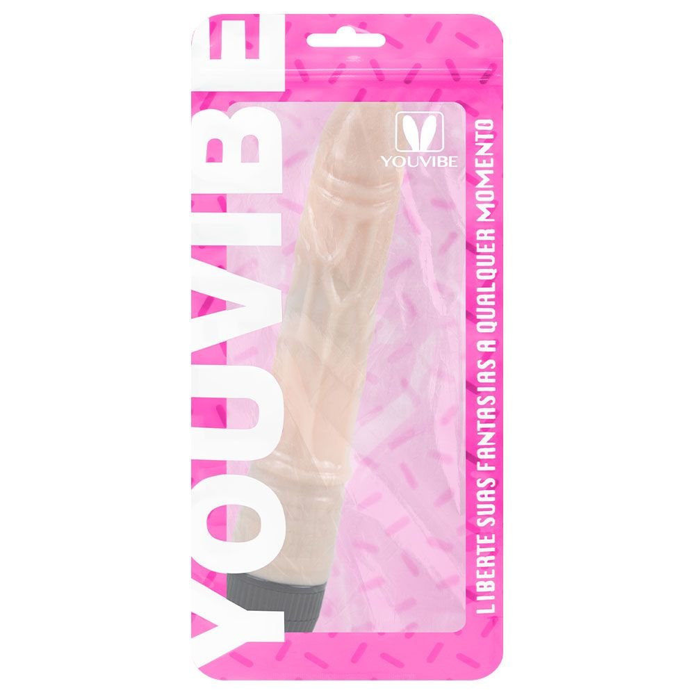 Pênis Vibro 21 X 3,5cm Multivelocidade Youvibe Vipmix