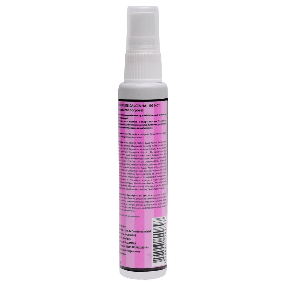 Perfume De Calcinha Antisséptico 40ml Banho De Gata