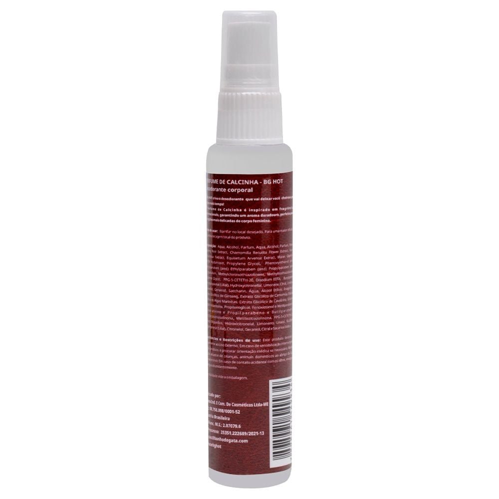 Perfume De Calcinha Antisséptico 40ml Banho De Gata