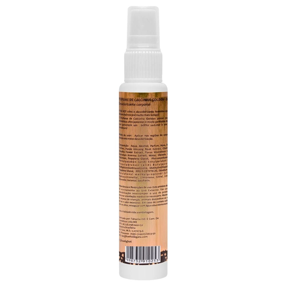 Perfume De Calcinha Golden 40ml Banho De Gata