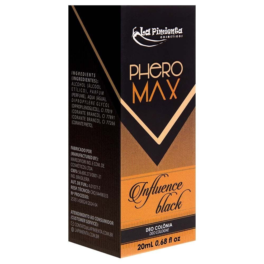 Perfume Masculino Influence Black 20ml La Pimienta