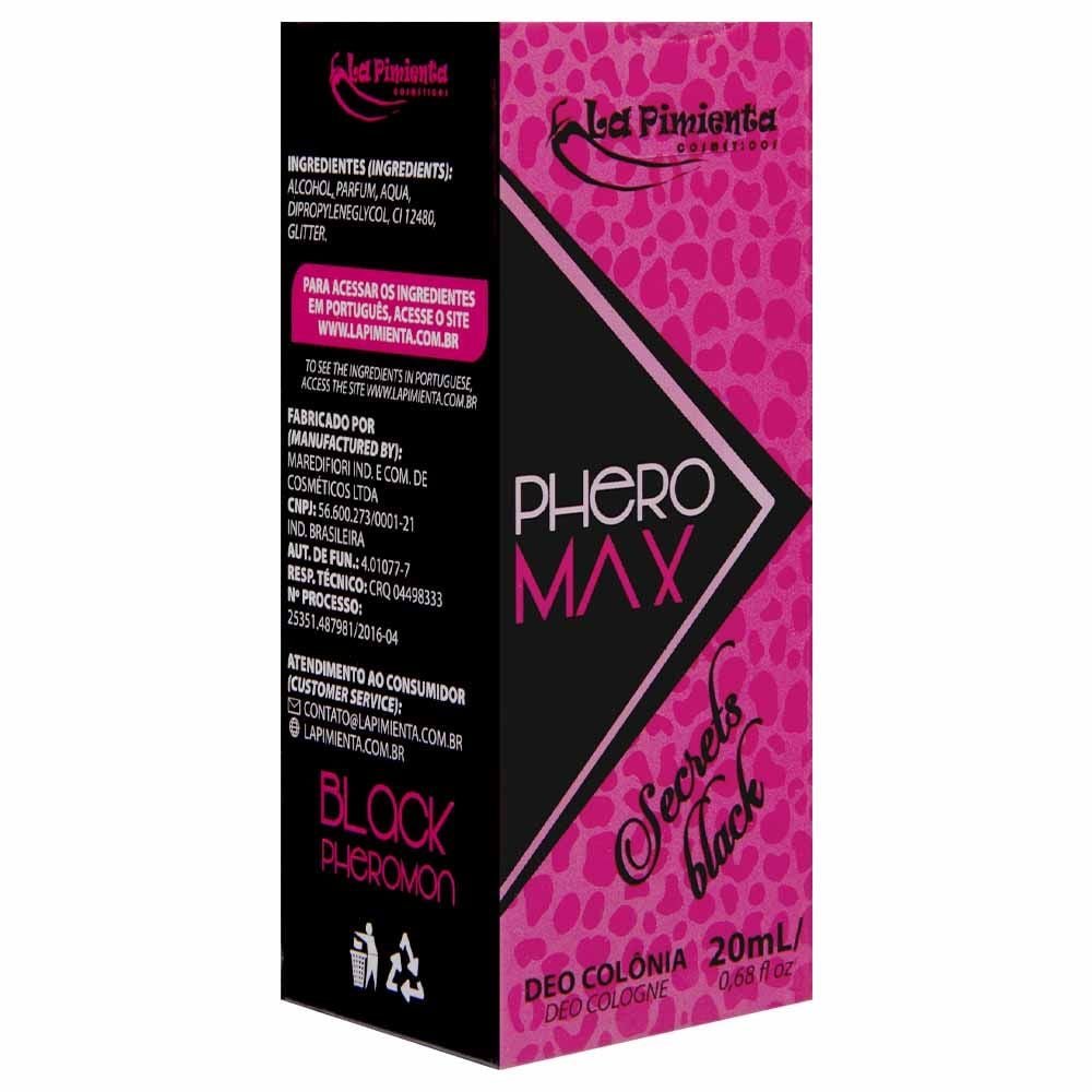 Perfume Phero Secrets Black 20ml La Pimienta