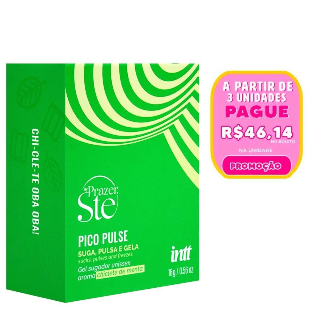 Pico Pulse Chiclete Menta Gel Suga Vibra Pulsa 16g Intt