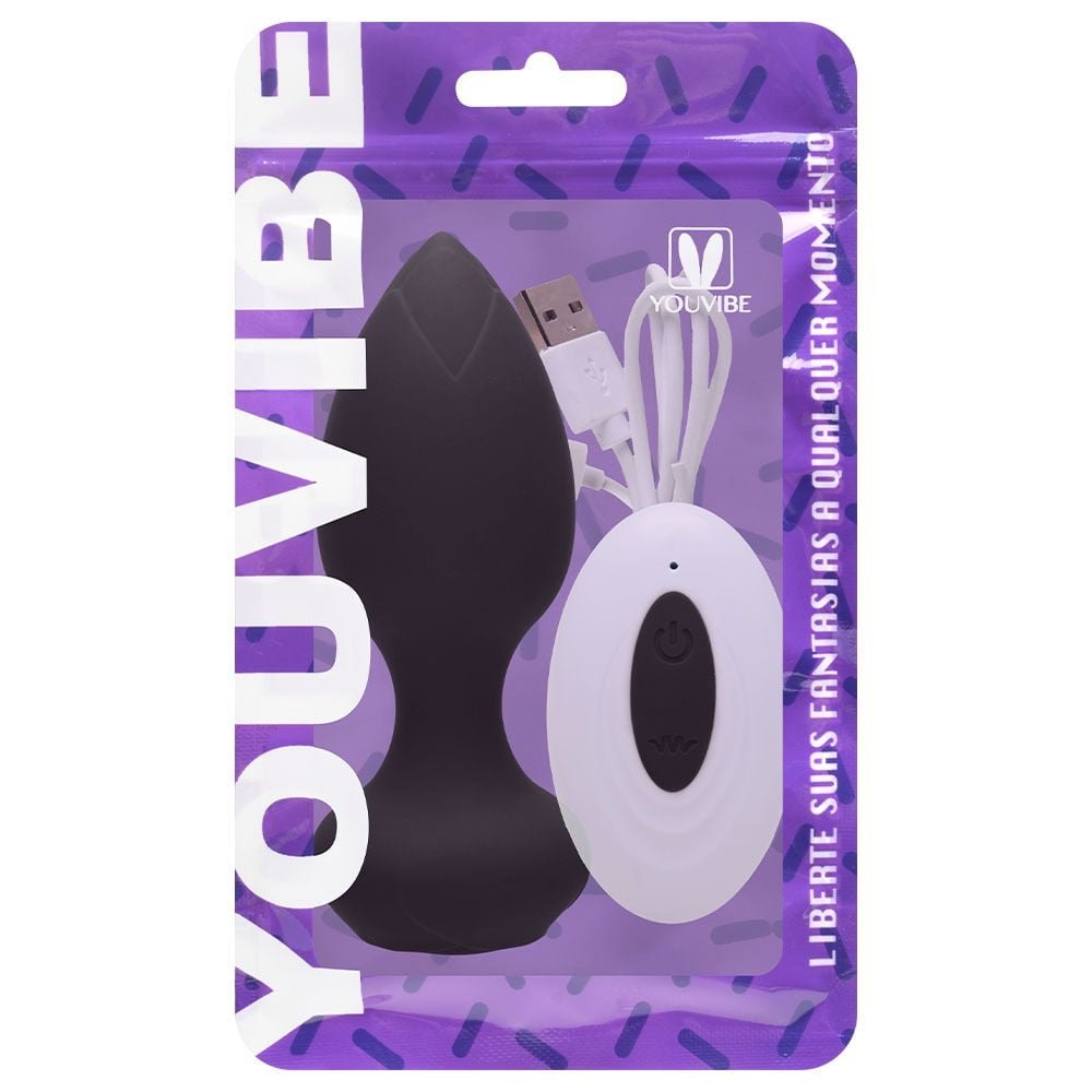 Plug Anal 10 Vibrações Controle Sem Fio Youvibe Vipmix