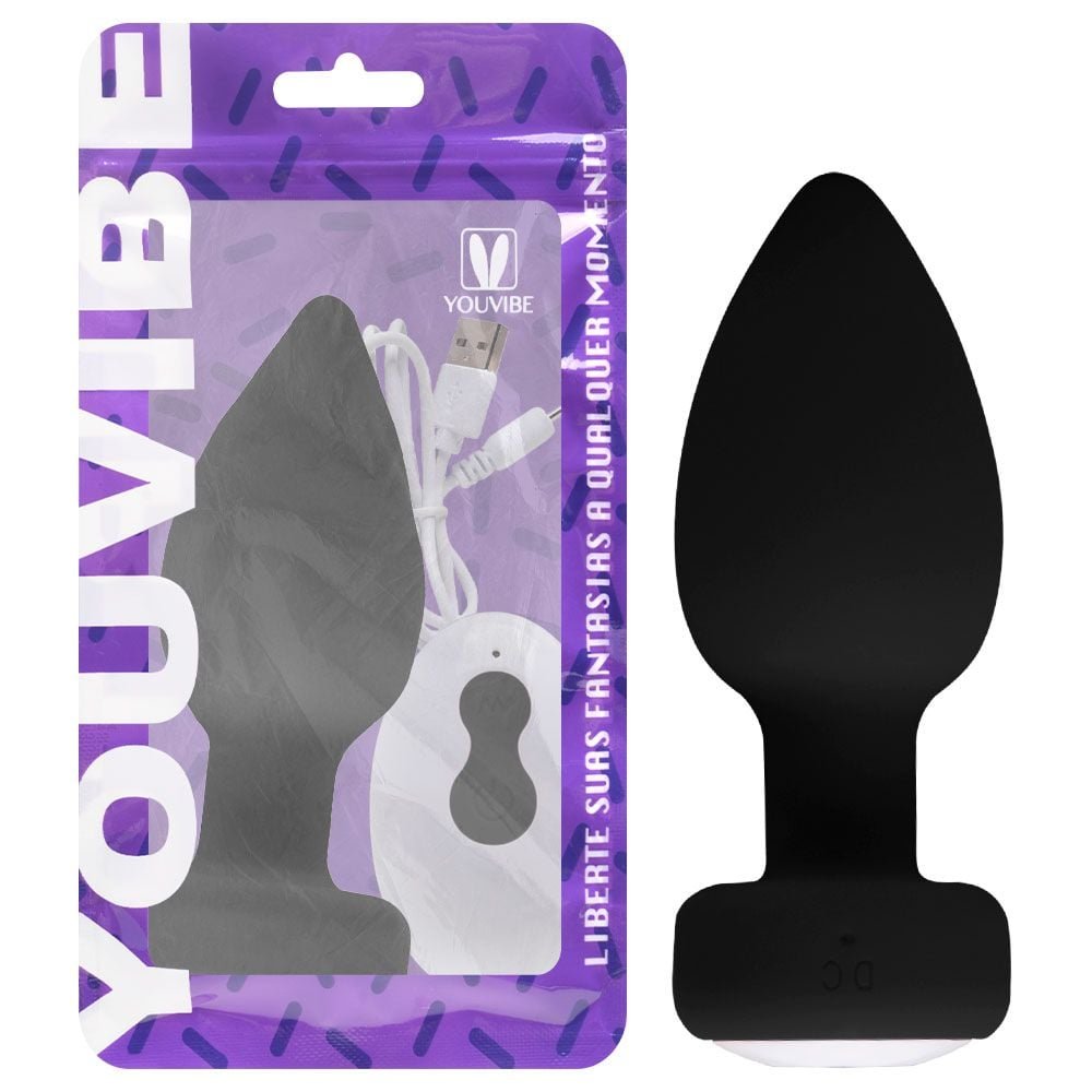 Plug Anal 10 Vibrações Luz Led Sem Fio Youvibe Vipmix