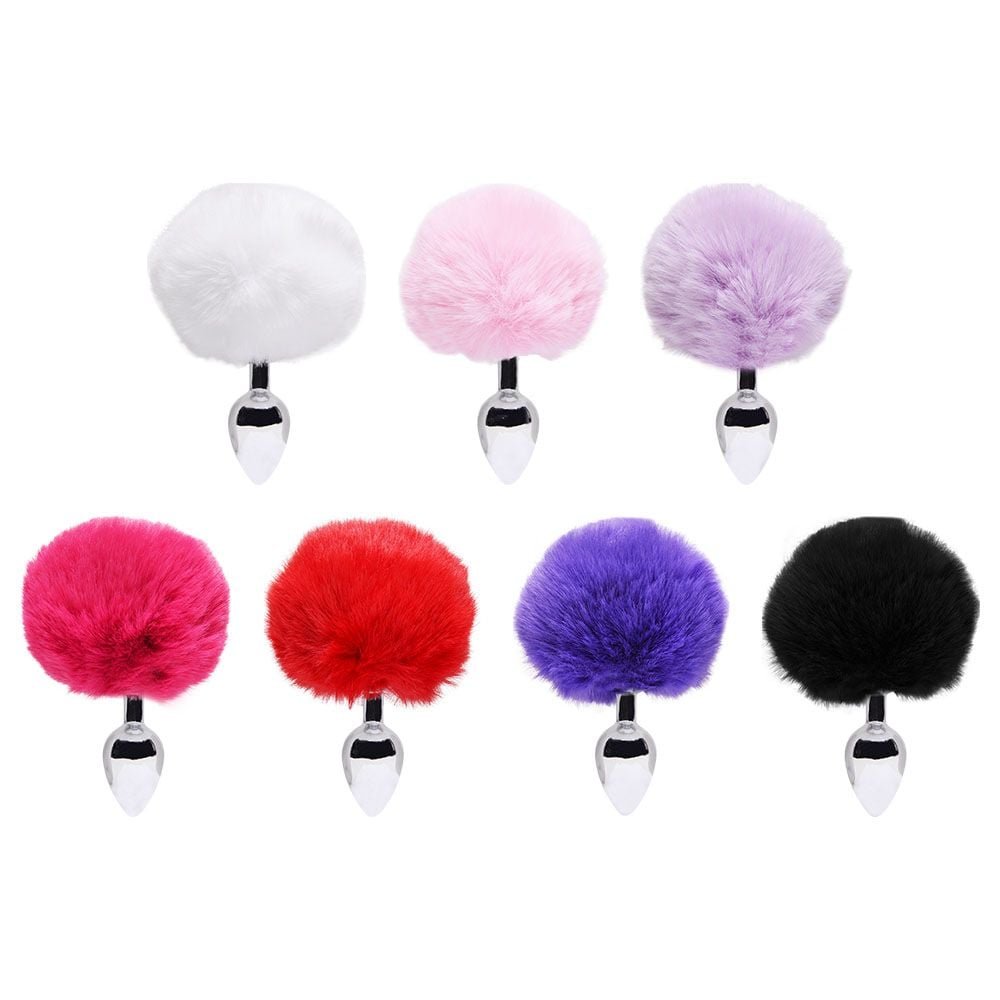 Plug Anal Aço Pompom Coelho Sexy Import