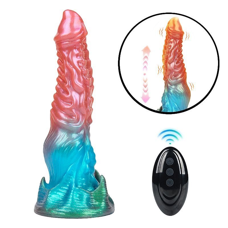 Plug Anal Alien com Aquecimento / Vai e Vem - Controle Remoto - 23,5 x 6,3