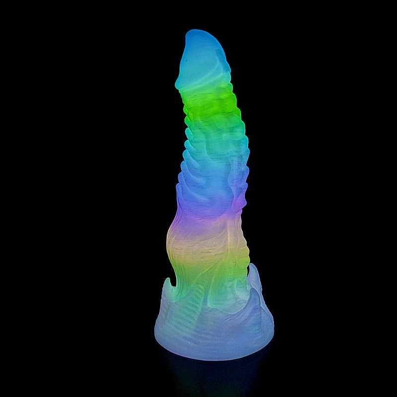 Plug Anal Alien com Vibração / Fluorescente - Controle Remoto - 23,5 x 6,3