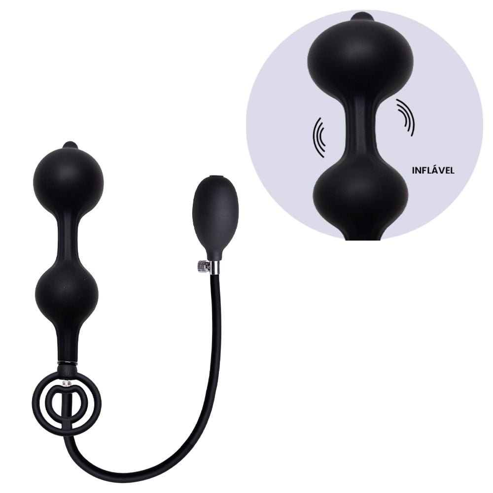 Plug Anal Anel Duplo Inflável 22,5 X 5cm Sexy Import