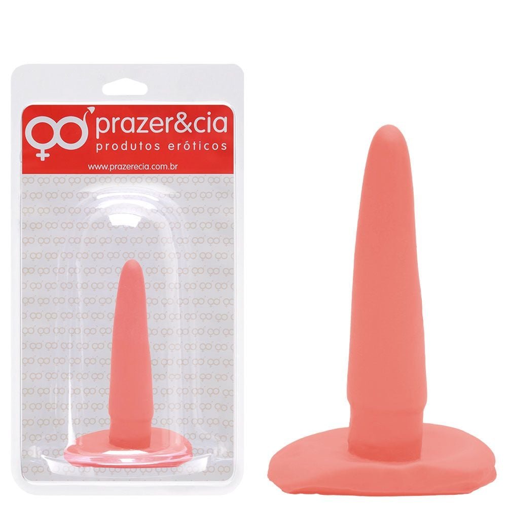 Plug Anal Borracha Maciça 11,2 X 2,5cm Prazer E Cia