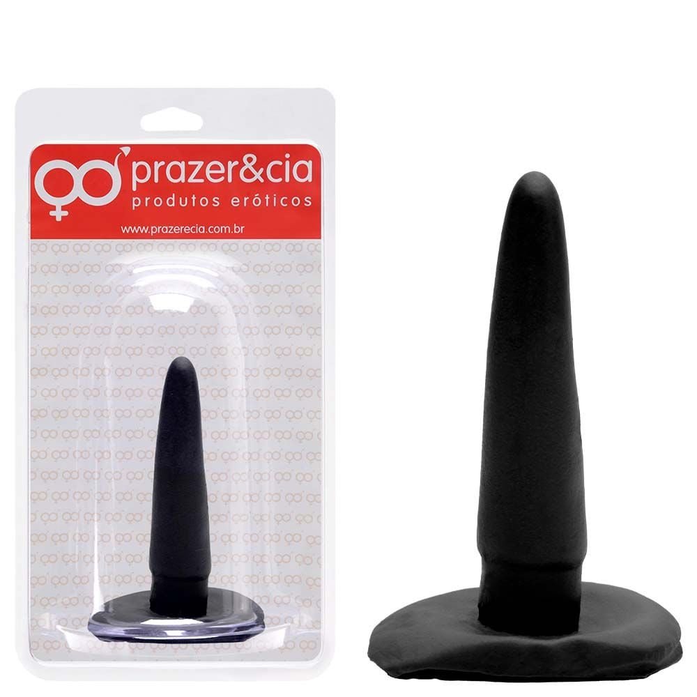 Plug Anal Borracha Maciça 11,2 X 2,5cm Prazer E Cia
