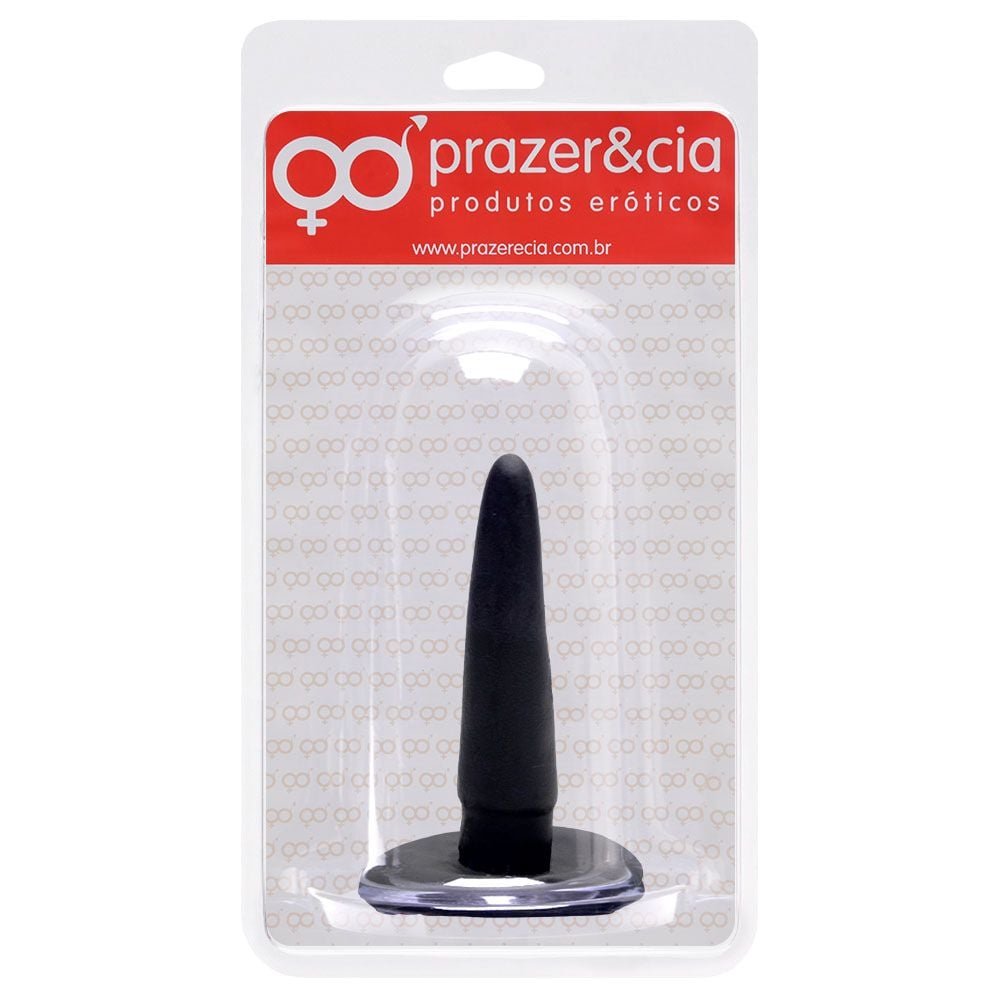 Plug Anal Borracha Maciça 11,2 X 2,5cm Prazer E Cia