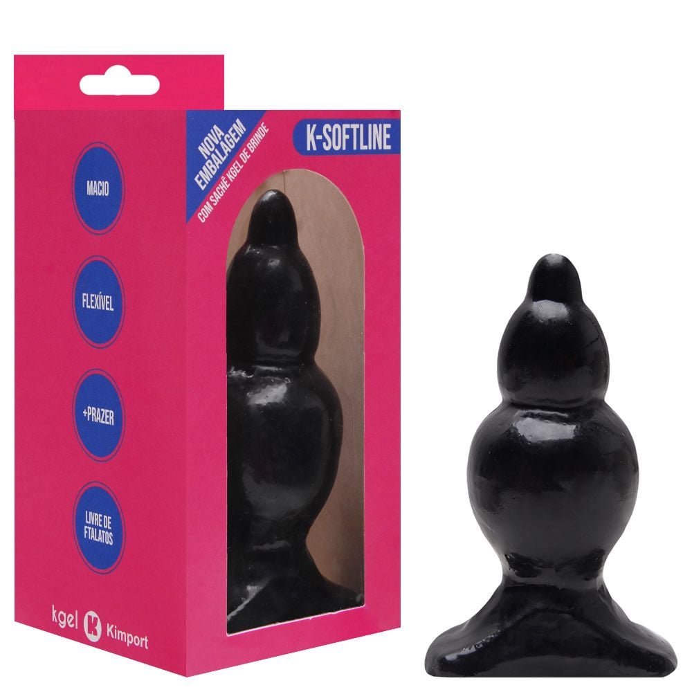 Plug Anal Borracha Maciço 11,5 X 4,8cm Kgel
