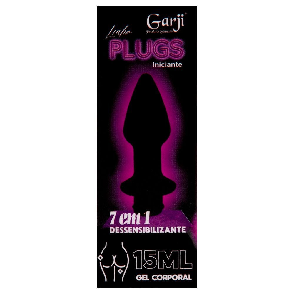 Plug Anal Com Gel Dessensibilizante 7 Em 1 15ml Garji