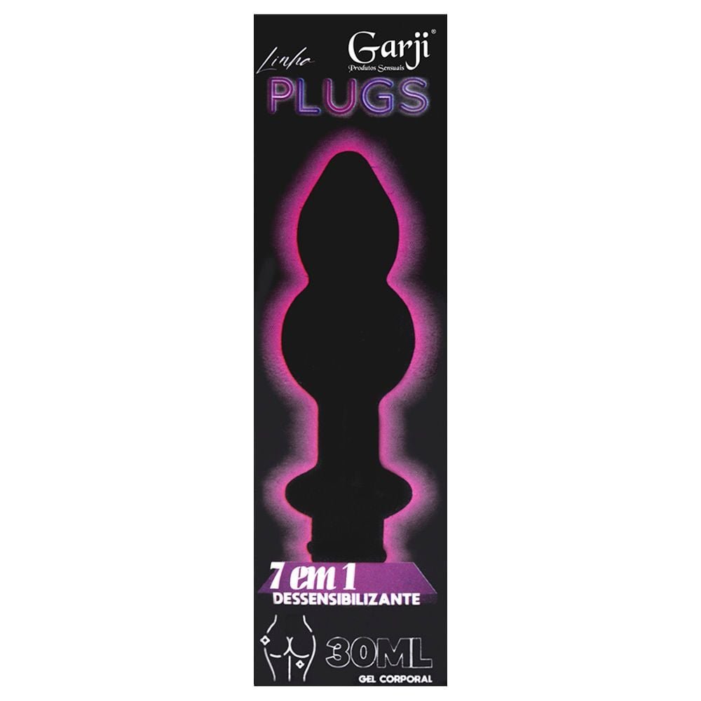 Plug Anal Com Gel Dessensibilizante 7 Em 1 30ml Garji