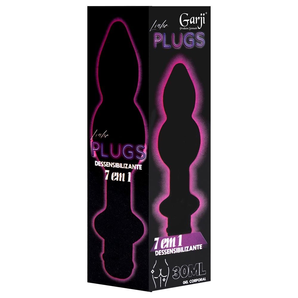 Plug Anal Com Gel Dessensibilizante 7 Em 1 30ml Garji