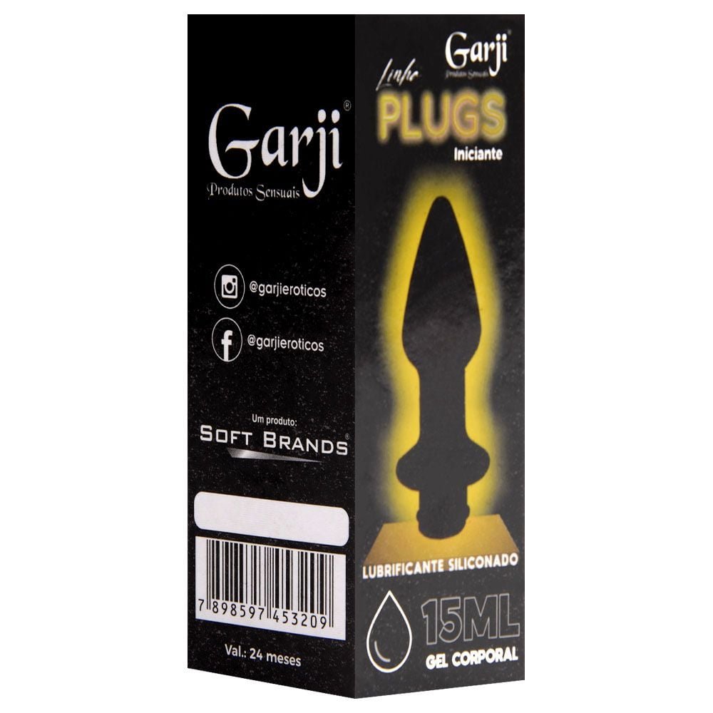 Plug Anal Com Lubrificante Siliconado 15ml Garji