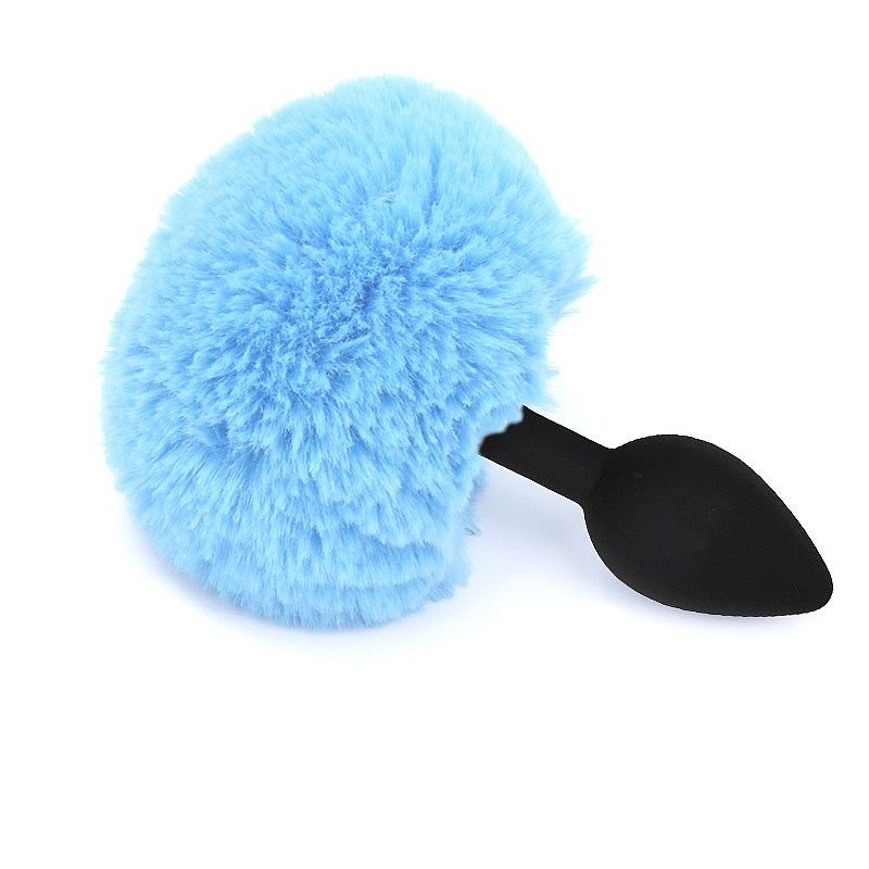 Plug Anal com Rabo de Coelho - 13,5 X 3,5 - Azul