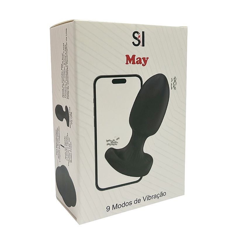 Plug Anal com Vibração - À Longa distância App - 8,5 x 3,2 - May