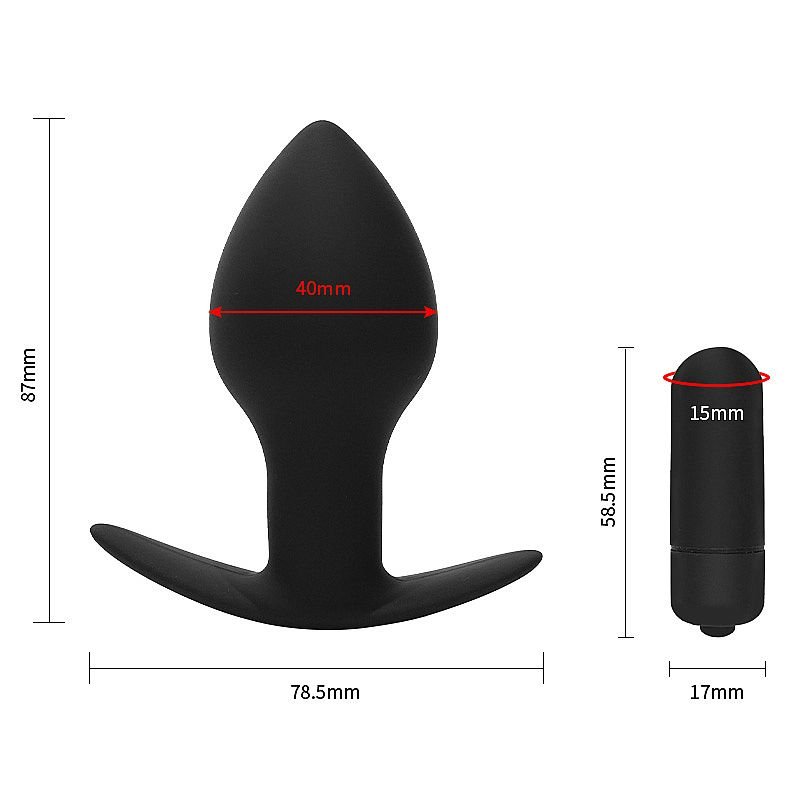 Plug Anal com Vibrador - Bateria LR44 - 8,7x4,0