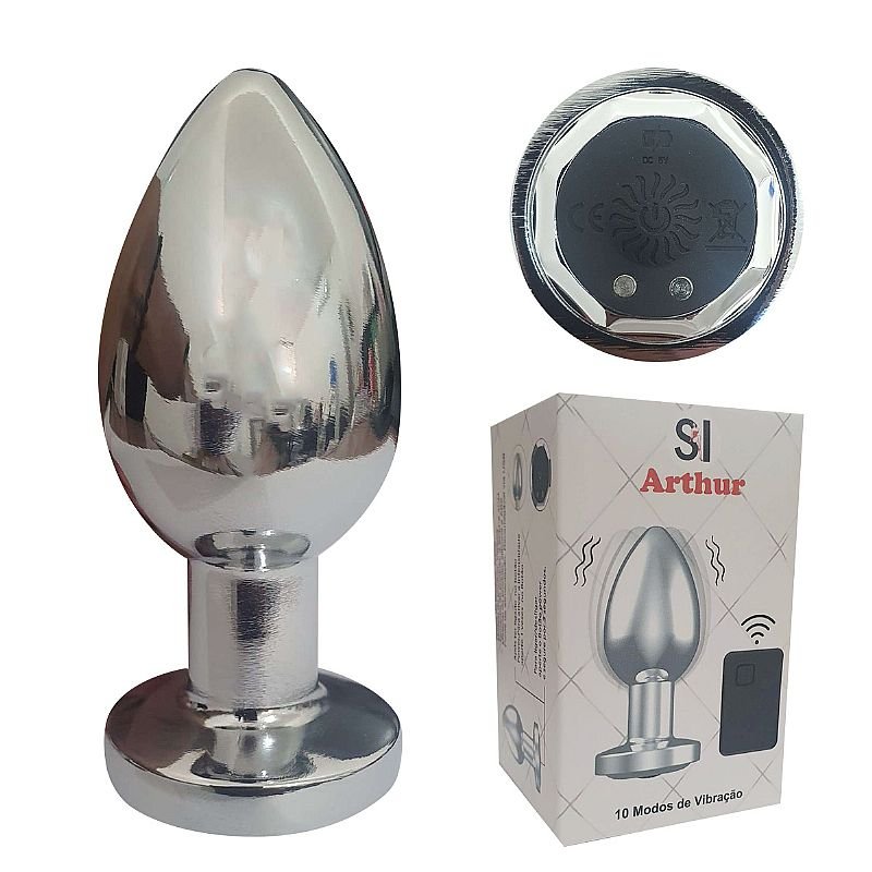 Plug Anal com Vibrador e Controle Remoto - Tamanho M