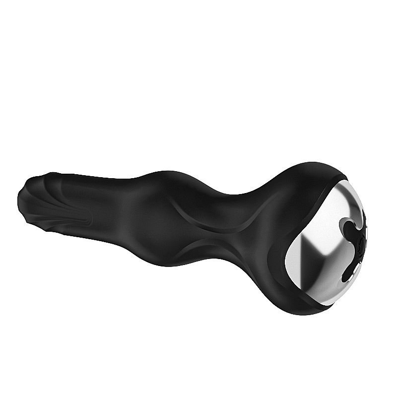 Plug Anal com vibrador e Rotação - 11,6 x 4,4cm - Via APP À Longa Distância