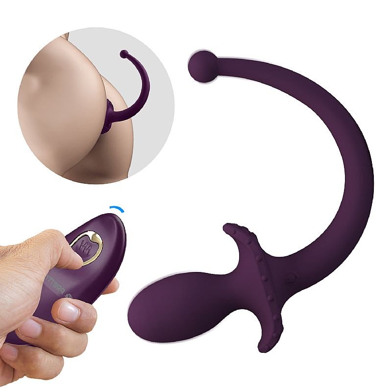 Plug Anal com Vibrador / Formato de Rabo com Controle Remoto - Pretty Love