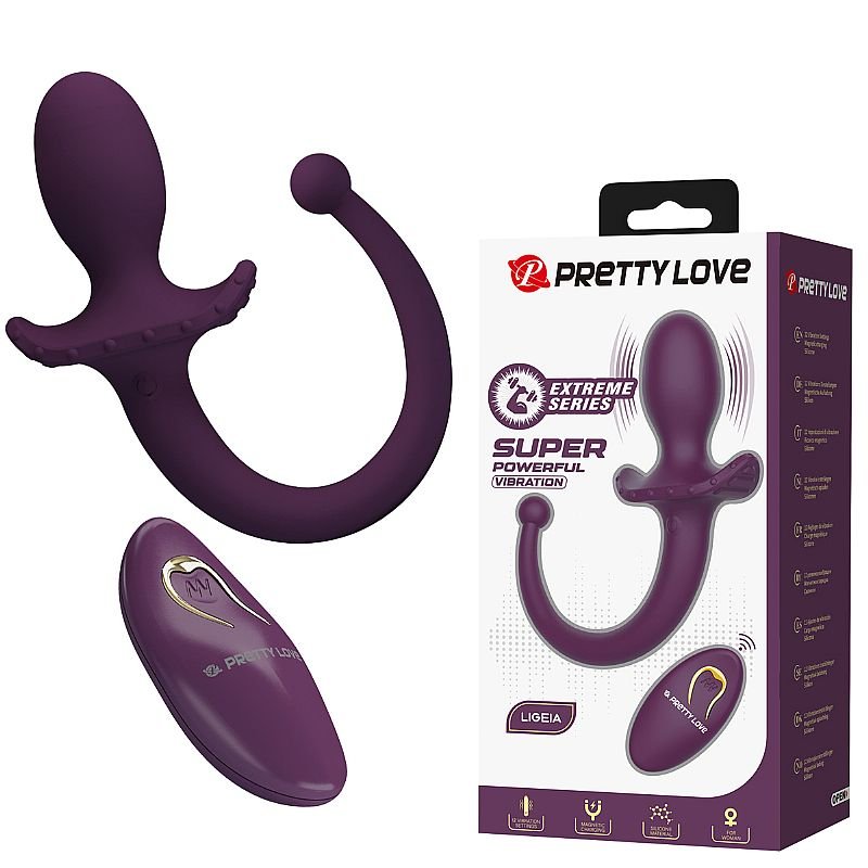 Plug Anal com Vibrador / Formato de Rabo com Controle Remoto - Pretty Love