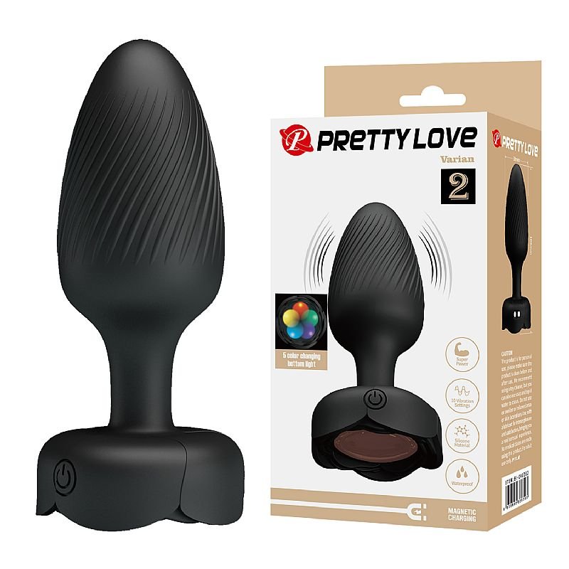 Plug Anal com Vibro / Luz de Led - Varian - Pretty Love