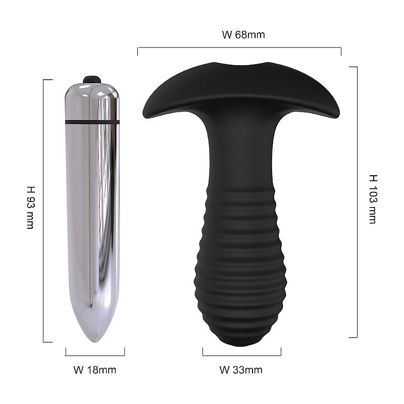 Plug Anal com Vibro- Spiral - S-Hande