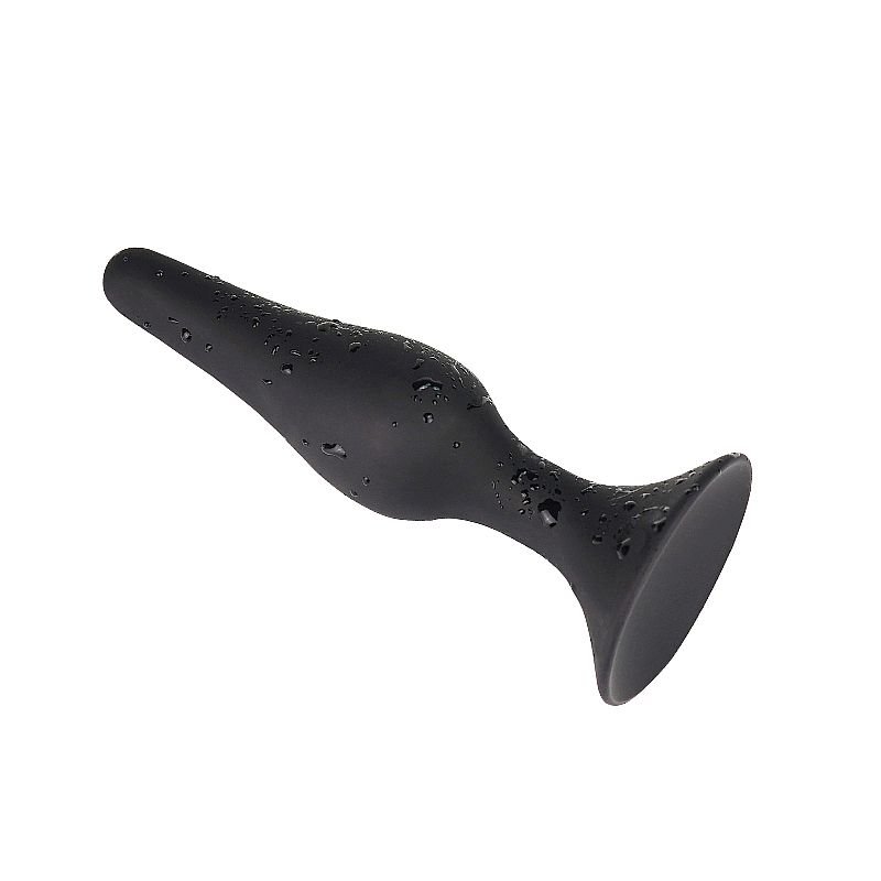 Plug Anal Cônico em Silicone com Ventosa - Tamanho 12.5x3.2