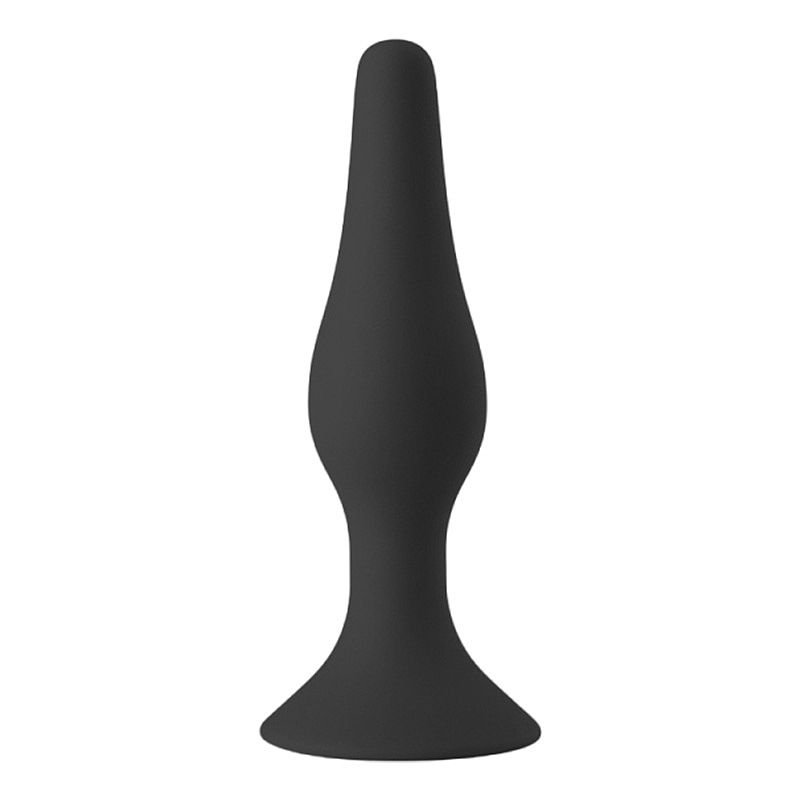 Plug Anal Cônico em Silicone com Ventosa - Tamanho 16.0x3.9