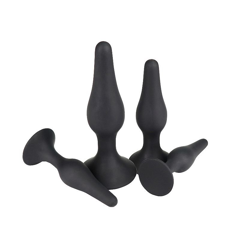 Plug Anal Cônico em Silicone com Ventosa - Tamanho 16.0x3.9